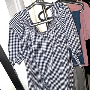 Plaid summer mid-length dress